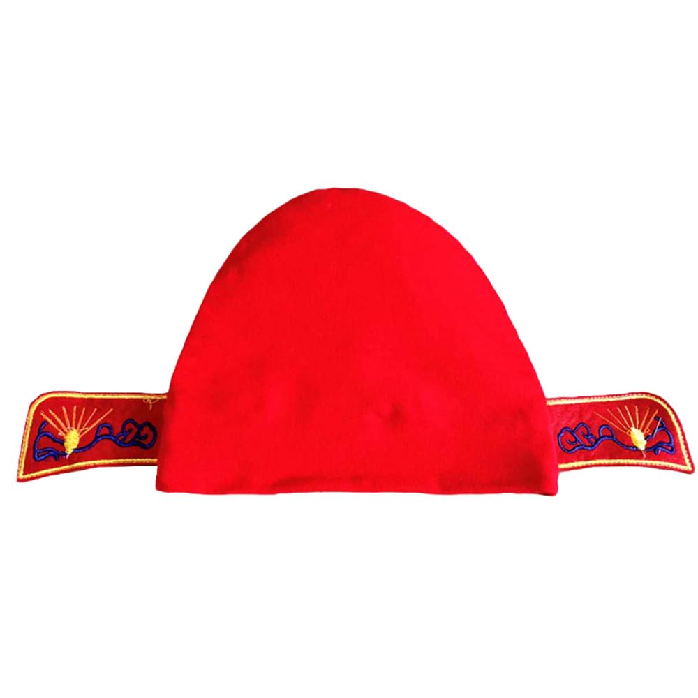 Libaobaoyo Baby Boy Hat Chinese New Year Asian Red Traditional Tang Han Suit Match Cap