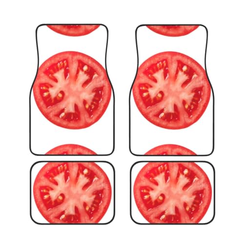 Alfombrillas antideslizantes de neopreno juego de 4 alfombrillas para coche rodaja de tomate