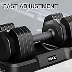 Dripex Hanteln, 11kg/24.5kg Verstellbare Kurzhantel mit Anti-Rutsch Griff, Einstellbaren Hantelscheiben und Ablageschale, Fitness Hantel Einzeln oder Ein Paar – Bild 2