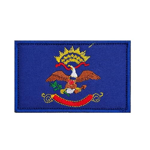 OFC-P North Dakota Flag Patch Tactical Military Patches - Hook