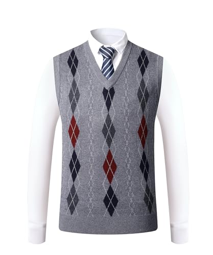 Chaleco de punto para hombre que abriga en invierno sin pesar