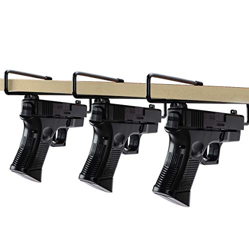 Adoreal 10 PCS Gun Rack, Pistol Rack for Gun Safe Shelf or Stack On Gun Cabinet, Gun Safe Accessory, Handgun Hanger Pistol Organizer for Display, Gifts for Hunters - Thumbnail 4
