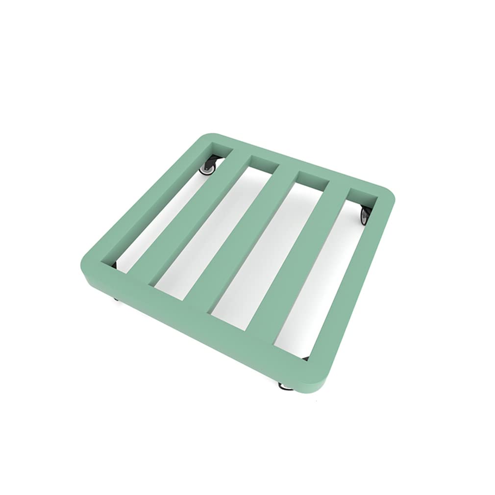 YiHYSj Plant Stand on 4 Wheels Heavy Duty Plant Pot Holder Large Trolley Metal plant pot Rack Shelf Square Plant Pot Caddy for Indoor Outdoor Home Garden Load capacity 150 kg (Copper,40x40cm)