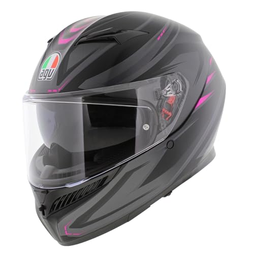 Casco integrale AGV K-3 MPLK Syth rose et noir mat en taille M