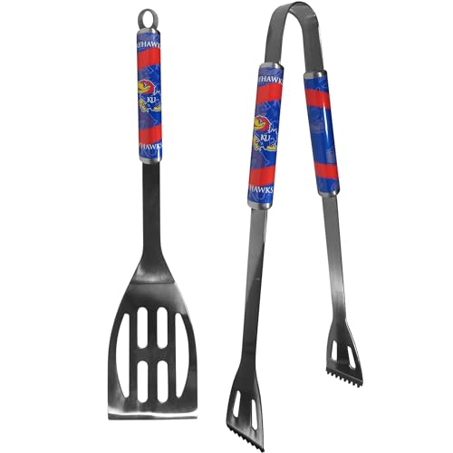 NCAA Siskiyou Sports Fan Shop Kansas Jayhawks 2 pc Steel BBQ Tool Set One Size Team Color