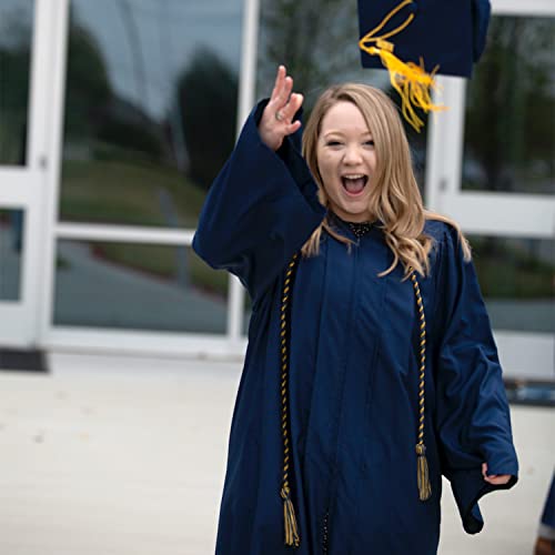 Image of Endea Graduation Single Honor Cord Two-Color (Navy Blue /Antique Gold)