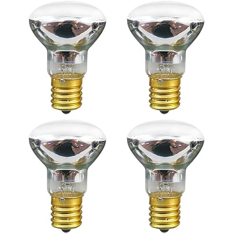 Lava Lamp Bulb 4 Pack 30W E17 R39 Reflector Type Bulb, Replacement Bulbs for Lava Lamps and Glitter Lamps Cover
