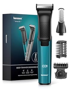 Manscape Body Hair Trimmer, Kensen Safe Intimate Balls Shaver, Waterproof Pubic Groin Hair Trimmer for Men, Cordless Mens Body Shaver for Pube, Mens Grooming Kits for Pubic Hair/50 Times Usage