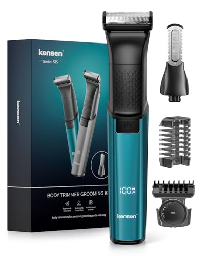 Manscape Body Hair Trimmer, Kensen Safe Intimate Balls Shaver, Waterproof Pubic Groin Hair Trimmer for Men, Cordless Mens Body Shaver for Pube, Mens Grooming Kits for Pubic Hair/50 Times Usage