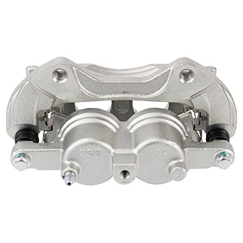 Image of TRQ Front Brake Caliper Set Zinc Coated Brackets Compatible with 2008-2009 Buick LaCrosse 2006-2011 Lucerne 2006-2011 Cadillac DTS 2014-2016 Chevrolet Impala Limited