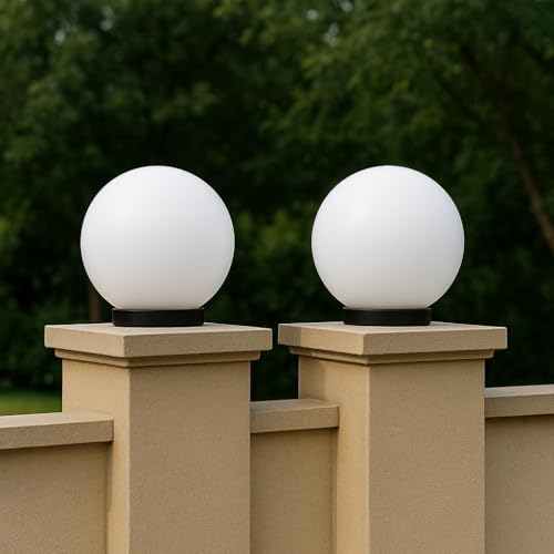 Image of Polyvinyl Chloride G /L Doom Milky Outdoor Light For Home Decorative Exterior /Outdoor Light /Gate Light /Garden Lamp /Pillar Lamp /Gardner Lights .(Pack Of 1), White