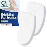 HartFelt Foot Exfoliating Sponge | Chemical-Free Foot Scrubbers for Smooth & Soft Feet | Gentle Sponge Pad for Callus Removal, Dead Skin & Cleansing | Made in USA - 2 Count