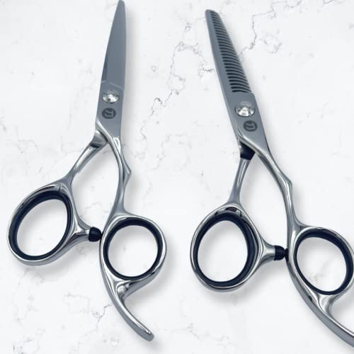Saki Ha Professional Hair Shears Set 5.5 Inch - Includes Hair Scissors, Thinning Shears And Razor - Handmade From Japanese Steel #TOP2