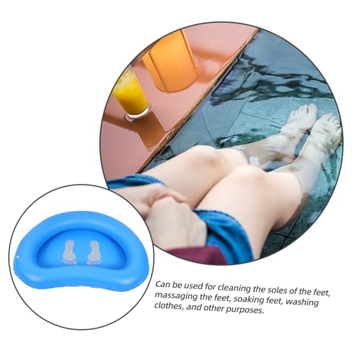 Bañera inflable para pies SUPVOX portátil azul miniatura 5