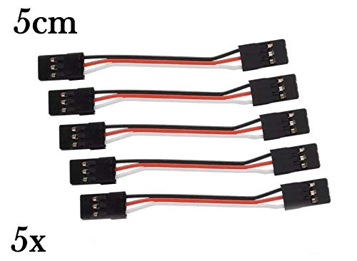 Preisvergleich Produktbild Unbekannt 5 Stück Servo Patchkabel 5cm (2X Stecker)