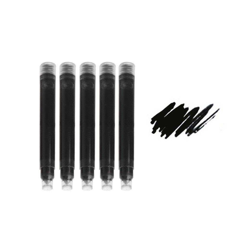 RBRMHM 5Pcs Cartridges Fountain Pen Refill in Black/Blue Writing Tool