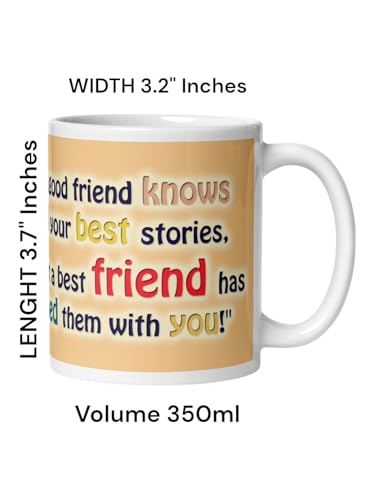 Image of Better Gift Flowers Best Friends Forever Mug, Round Shaped Multicolor Themed Coffee Mugs, Mug for Gifting, Gifting Items for Family, Friends & Closed Ones