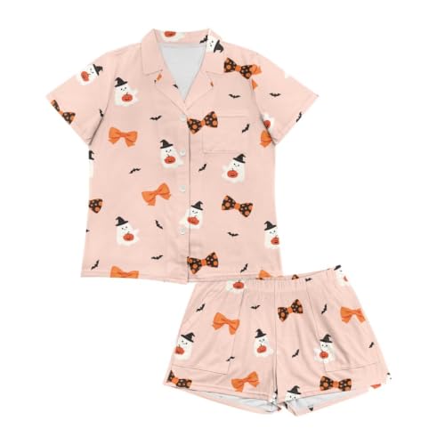 Image of Women's Short Sleeve Sleepwear Pajamas Nightwear with Pockets