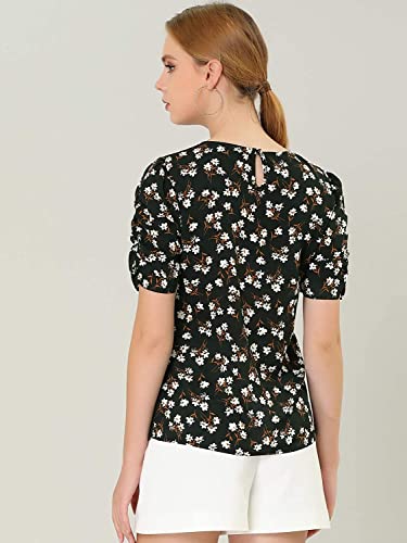 Image of TAGAS Women's Floral Puff Sleeves Western Top