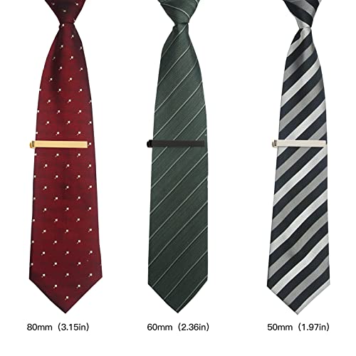 Miaoshoutao Tie Clip 3Pcs Gold Silver Black, Classic Tie Clips For Men Suitable For Everyday Life, Business Meetings, Wedding Parties. (Gold & Silver & Black) #TOP3