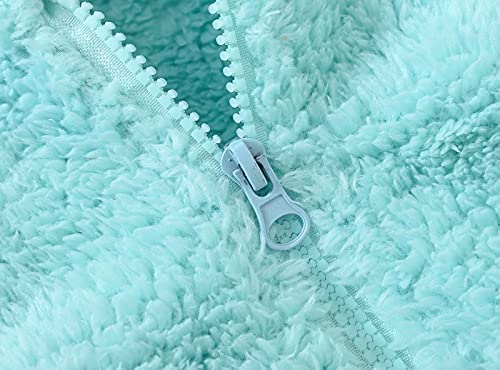Toddler Girls Fleece Zipper Coat Hooded Bear Ears Solid Color Thicken Plush Jacket Cute Soft Outwear for Kids Boys3