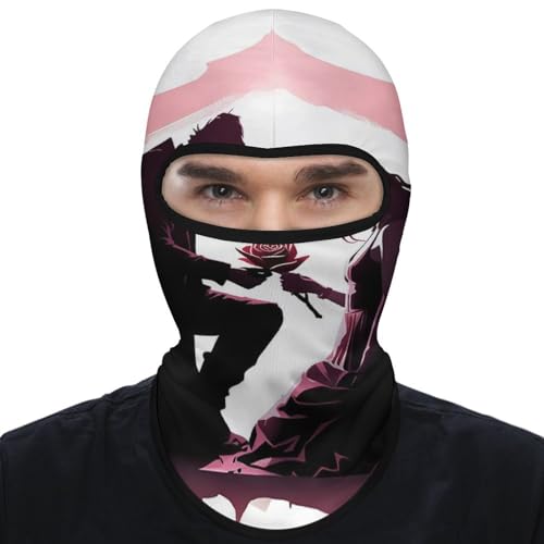 Balaclava con Rosa para Hombres y Mujeres, Máscara Facial de Protección Solar Respirable con Cubrecabeza Completo para Senderismo, Ciclismo, Correr, Conducción miniatura 1