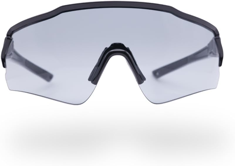 Vantage Labs Vue Pickleball Glasses | Photochromic ColorVue Ball Tracking | ANSI Z87 Impact Rated | Panoramic Field of View | Anti-Fog Sports Eyewear for Indoor & Outdoor Play - Phantom Black Frame