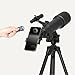 Amazon Basics Telescope, 70mm Aperture 400mm AZ Mount, Portable w/Lightweight Tripod, Phone Holder, Carry Bag, Black
