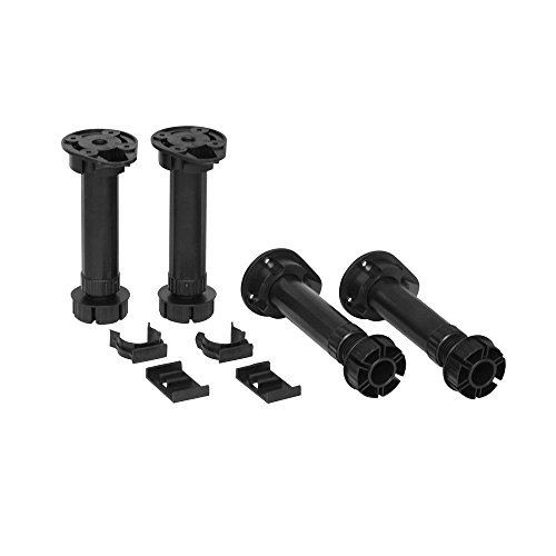 Preisvergleich Produktbild FURNICA 4er Set Möbelfuß Sockelfuß Stellfuß H100mm Verstellbar 400kg + Clips für Sockelleisten