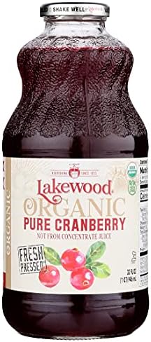 Lakewood Organic Pure Cranberry, Fresh Pressed, 32 Fl Oz (Pack of 6)