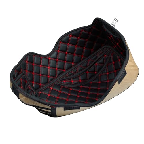 INLIMA Fit for Yamaha NVX155 AEROX155 NVX AEROX 155 Sitz Eimer Pad Hinten Trunk Cargo Liner Schutz Motorrad Lagerung Box Matte (Color : Red line)