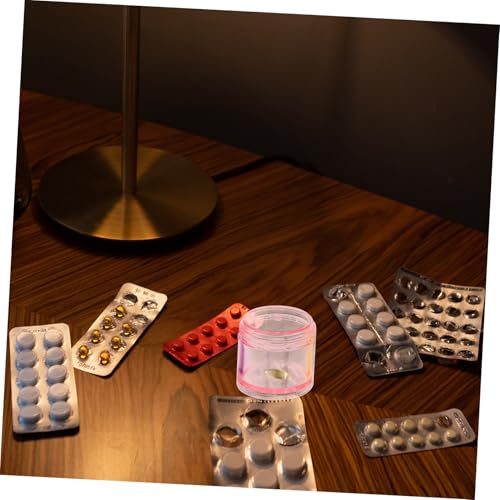 HOUDERCO Stapelbarer Wochenplaner Tablettenbehälter Mit Mehrfachfächern Für Hause Zufälliger Stil Aus Hochwertigem Pc-material Geruchsneutral Und Praktisch Für Fischöl Vitamine Und Co