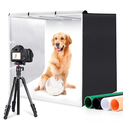 PULUZ 32'x32' Light Box Photography, Large Photo Light Box with 3 Stepless Dimming Light Panel, 234...