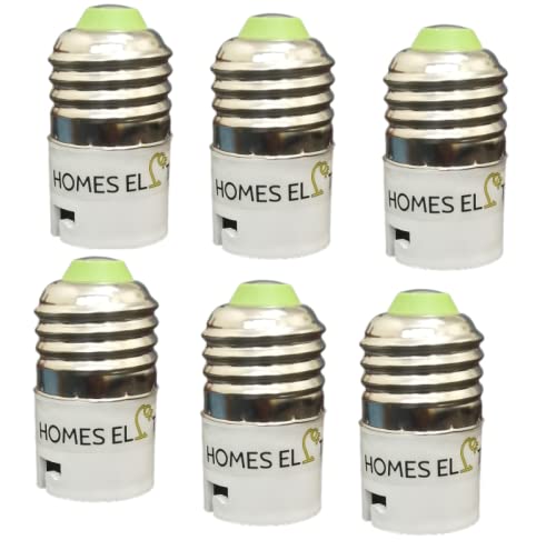 Homes Elite Plastic E27 To B22 Lamp Holder Adapter Screw Base Socket Fits Led/Cfl Light Bulbs Lighting Holder (Pack Of 2), White 2