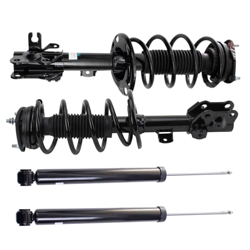 Image of TRQ Front and Rear Complete Strut Assembly & Shock Absorber Kit Complete Strut & Coil Spring Assembly Compatible with 2017-2019 Mazda CX-5