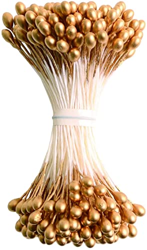 日本紐釦貿易 つまみ細工用花芯 ペップ いぶし金 長さ約4.5cm 144本入 S54-8 和手芸 つまみ細工 つまみ細工用花芯