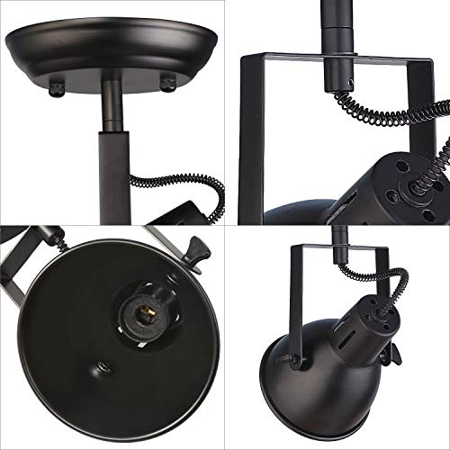 Laluz Semi Flush Mount Adjustable Track Lighting 1-Light Ceiling Lights (1 Head) #TOP2