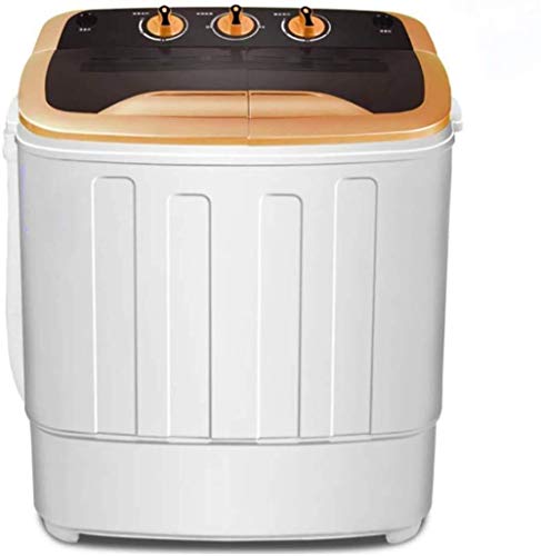 QUZHCP Tragbare Waschmaschine, Kompakter Beweglicher 3kg Waschen + Trocknen 2.5kg DREI Knob Energiespar Mute Waschmaschine & Wäscheschleuder Trocknen