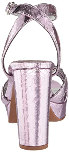 Naturalizer Womens Mallory Ankle Strap Platform Strappy Heeled Sandal ,Rosa Purple Metallic,8M #TOP2