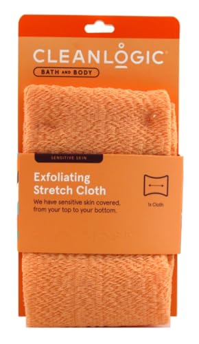 Clean Logic Bath & Body Exfoliating Stretch Cloth Sensitive Skin (Pack of 3)