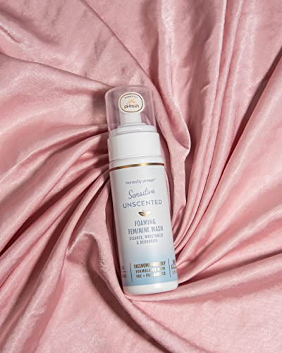 Honestly Phresh Natural Prebiotic & Probiotic Foaming Feminine Wash, Ph Balanced With Essential Minerals, Safe For Sensitive Skin, 24 Hour Odor Protection, 5 Oz, Unscented #TOP3