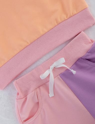 Image of Toddler Baby Boy Girl Clothes with Pockets 2PC Long Sleeve Pullover Sweatshirt and Pants Infant Fall Winter Outfit