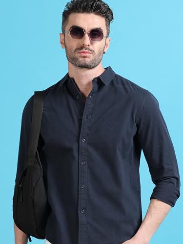 Image of StitchX Men's Full Sleeve Core Essentials Twill Over-Dyed Shirt XS-2XL