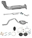Top-Qualität Auspuff Endtopf Mitteltopf Vorderrohr + Montageware Ersatzteil (siehe Artikelbeschreibung) (passend für das angegebene Fahrzeug ,siehe Artikelbeschreibung)