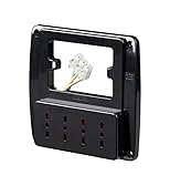 Multipresa da parete 4 prese italiane nero