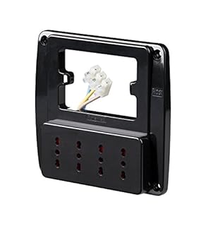 Multipresa da parete 4 prese italiane nero