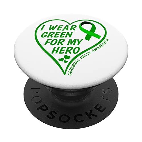 I Wear Green For My Hero - Cerebral Palsy Awareness Day 2023 PopSockets PopGrip Intercambiabile