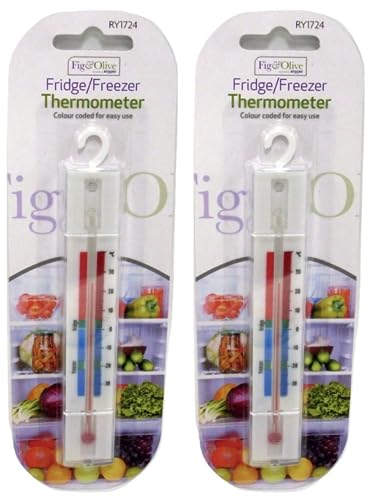 Orbitron 2 Pack Fridge Freezer Thermometer Temperature Checker Hanging Hook Kitchen