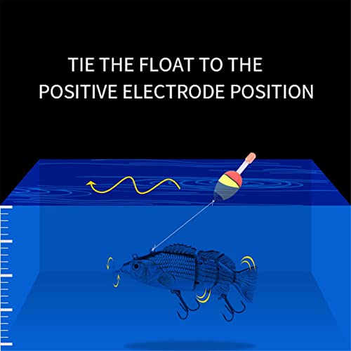 LEDランプ付き電動ルアー USB充電式釣りルアーウォブラー4セグメントスイムベイト 電気釣りルアーベイトルアー人工餌 自動水泳釣りルアー ロボット水泳釣りルアー USB充電式ルアー ロボットスイミングルアー釣り 冬の釣り用品 釣り道具 5枚目