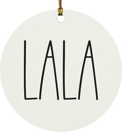 Lala Adorno de Navidad personalizado, regalo de adorno para Lala, adorno de Navidad, cumpleaños, feliz para Lala, regalos de Lala